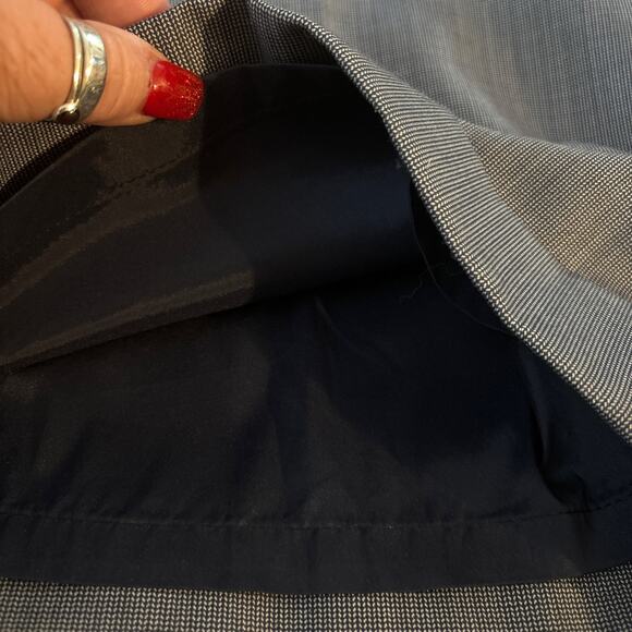 Banana Republic Ryan Fit Gray 12 Chambray Dress Work Pants Cuffed Wool Blend - Picture 8 of 8